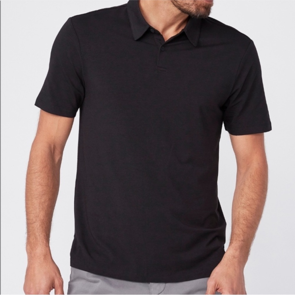 Banana Republic men’s black cotton short sleeve polo shirt size medium